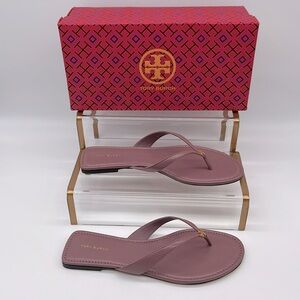 Tory Burch Leather Classic Flip Flop Lavender